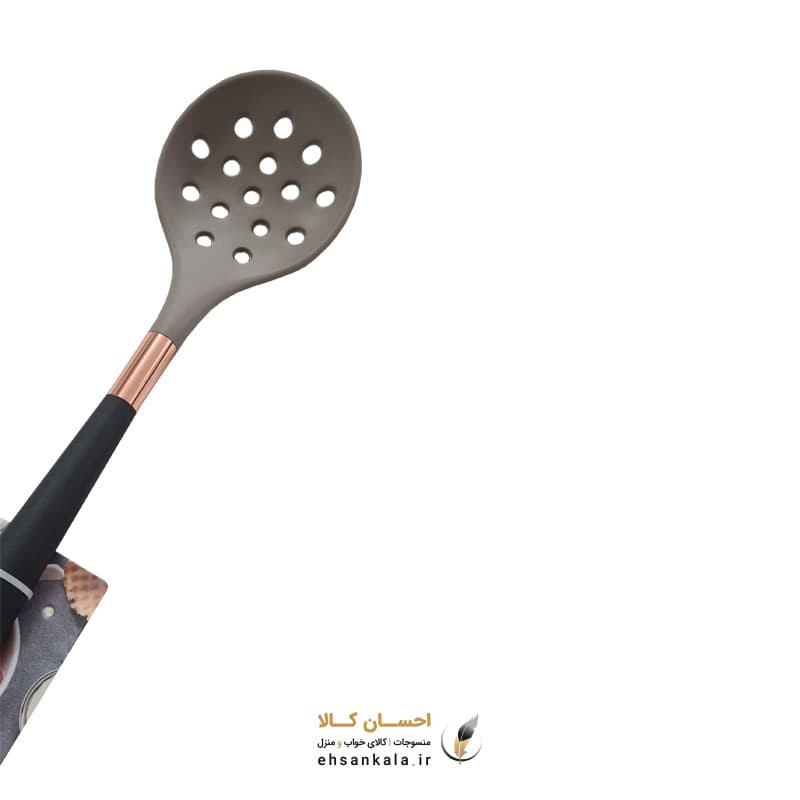 کفگیر برنجی سیلیکونی نسوز